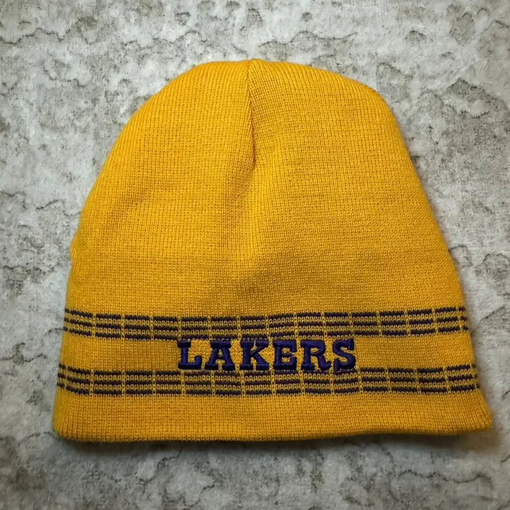 Lakers‎ Reversible Beanie, Purple And Yellow, NWT